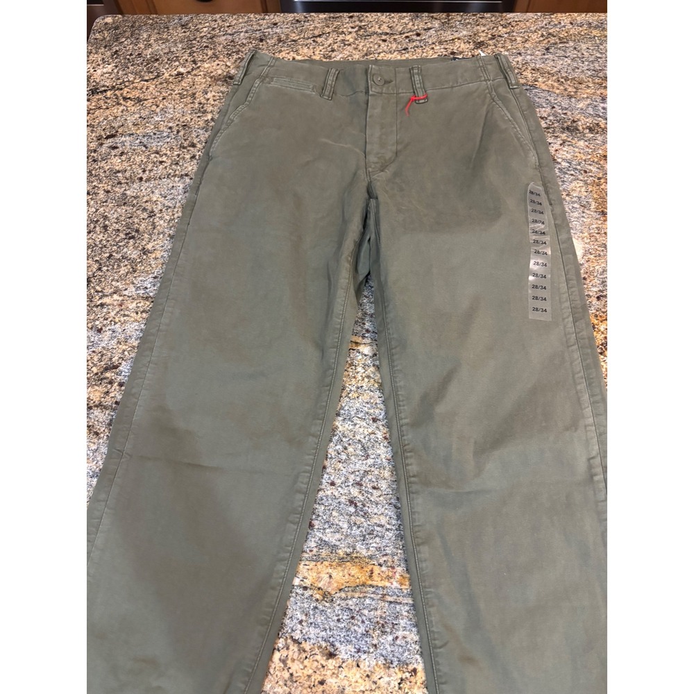 NWT American Eagle Original Straight Lived-In Khakis Green Flex Pants‎ 28x32